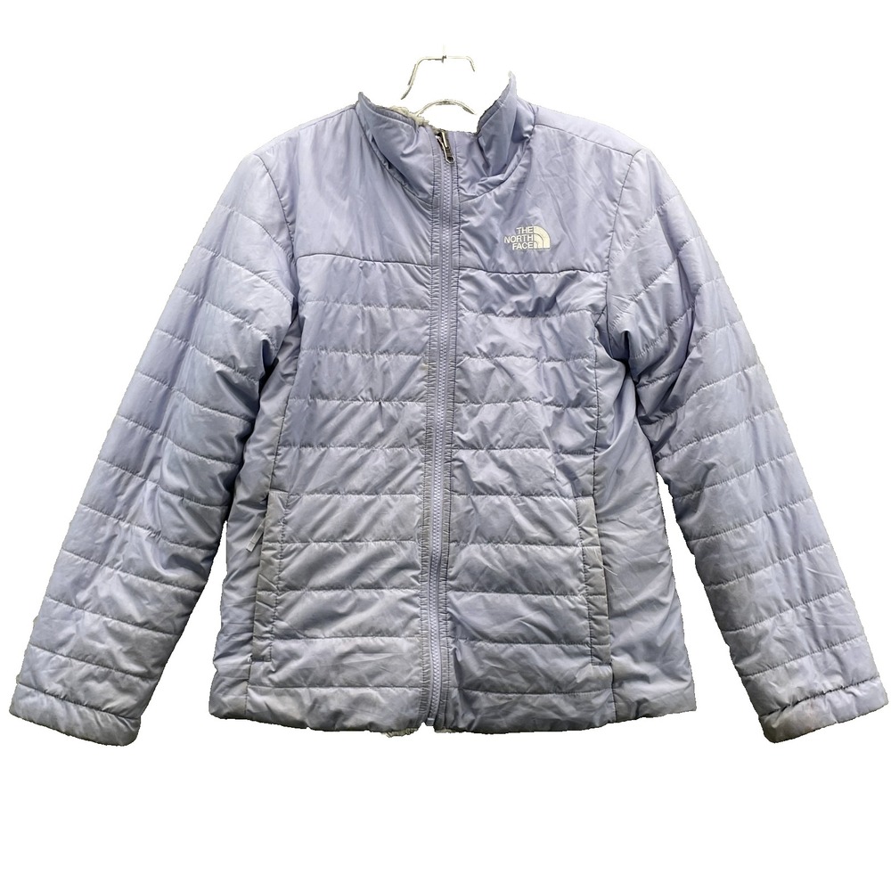 North Face Reversible Jacket‎ Youth Girls Large Purple Fleece Outdoor Hike Camp